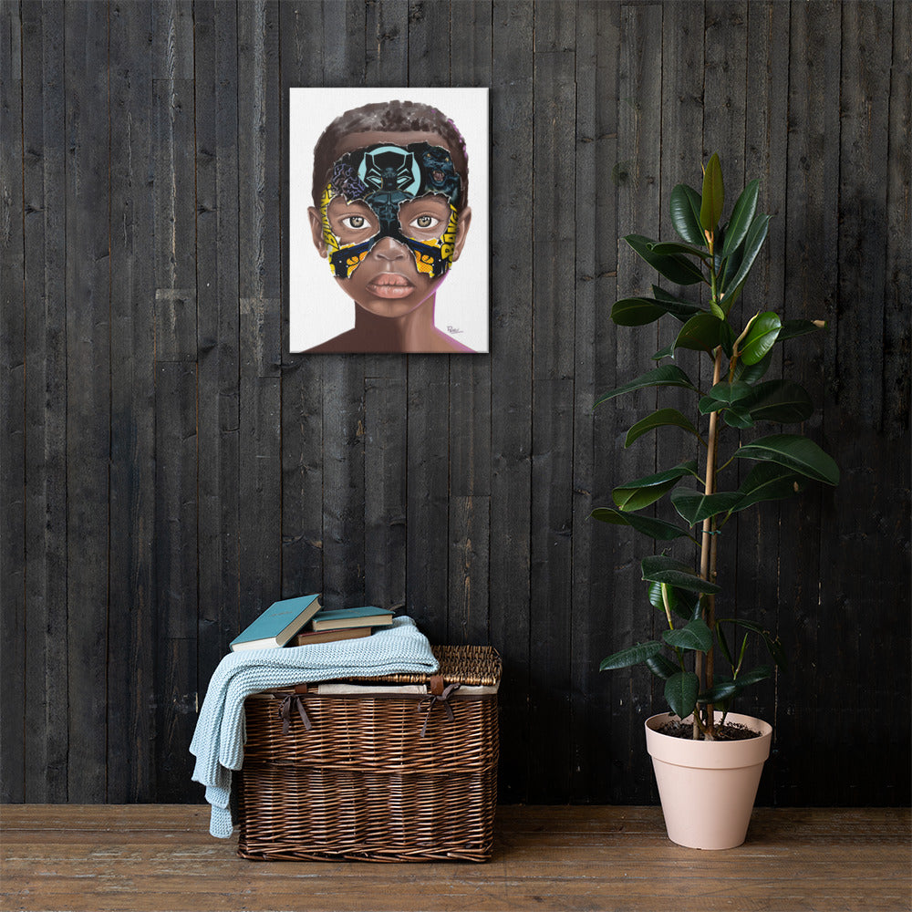 Black Panther Boy Canvas Print