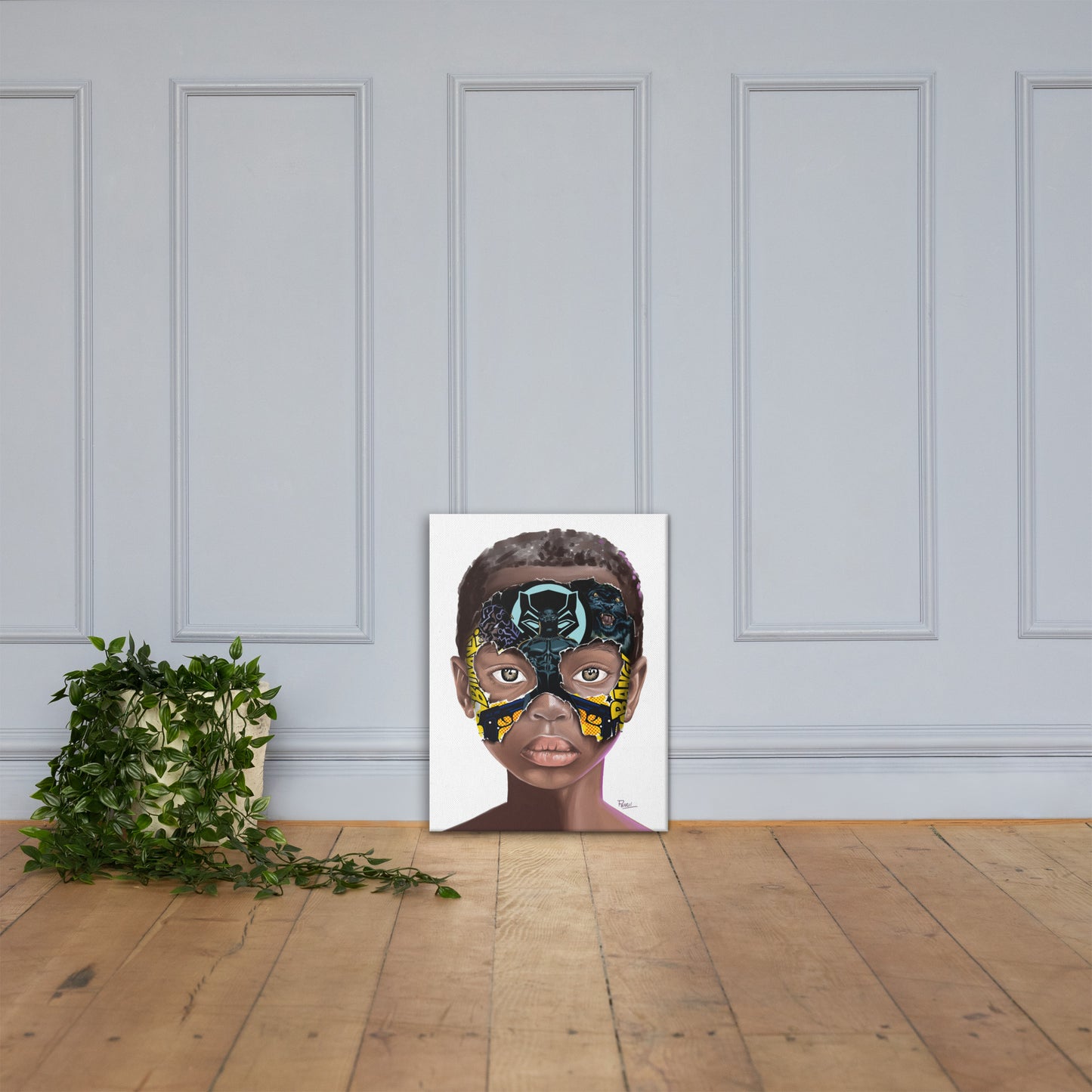 Black Panther Boy Canvas Print